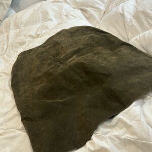 For Joseph Suede Leather Brown MIDI Skirt Size 29